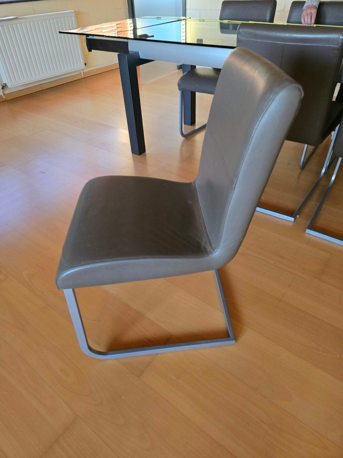 Eettafel- of vergadertafel stoelen., Ophalen, Gebruikt, Leer, Vijf, Zes of meer stoelen