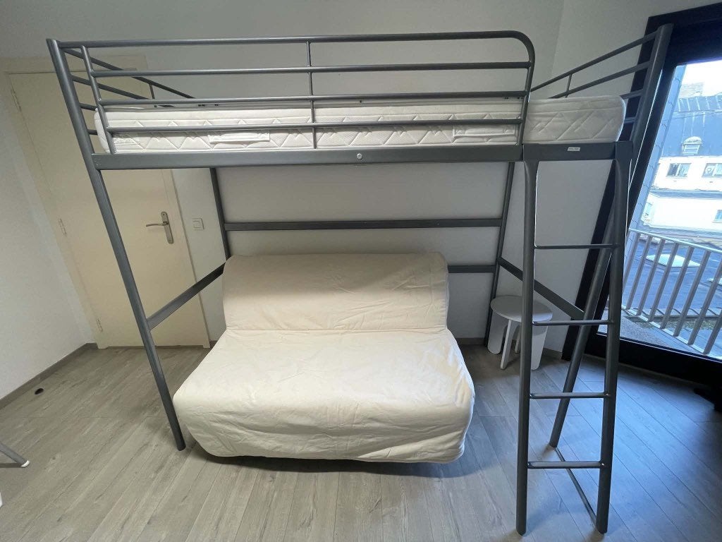 Canapé-lit IKEA LYCKSELE 2 places – lit double 140 cm, Maison & Meubles, Queen size, Enlèvement, 200 cm, Blanc