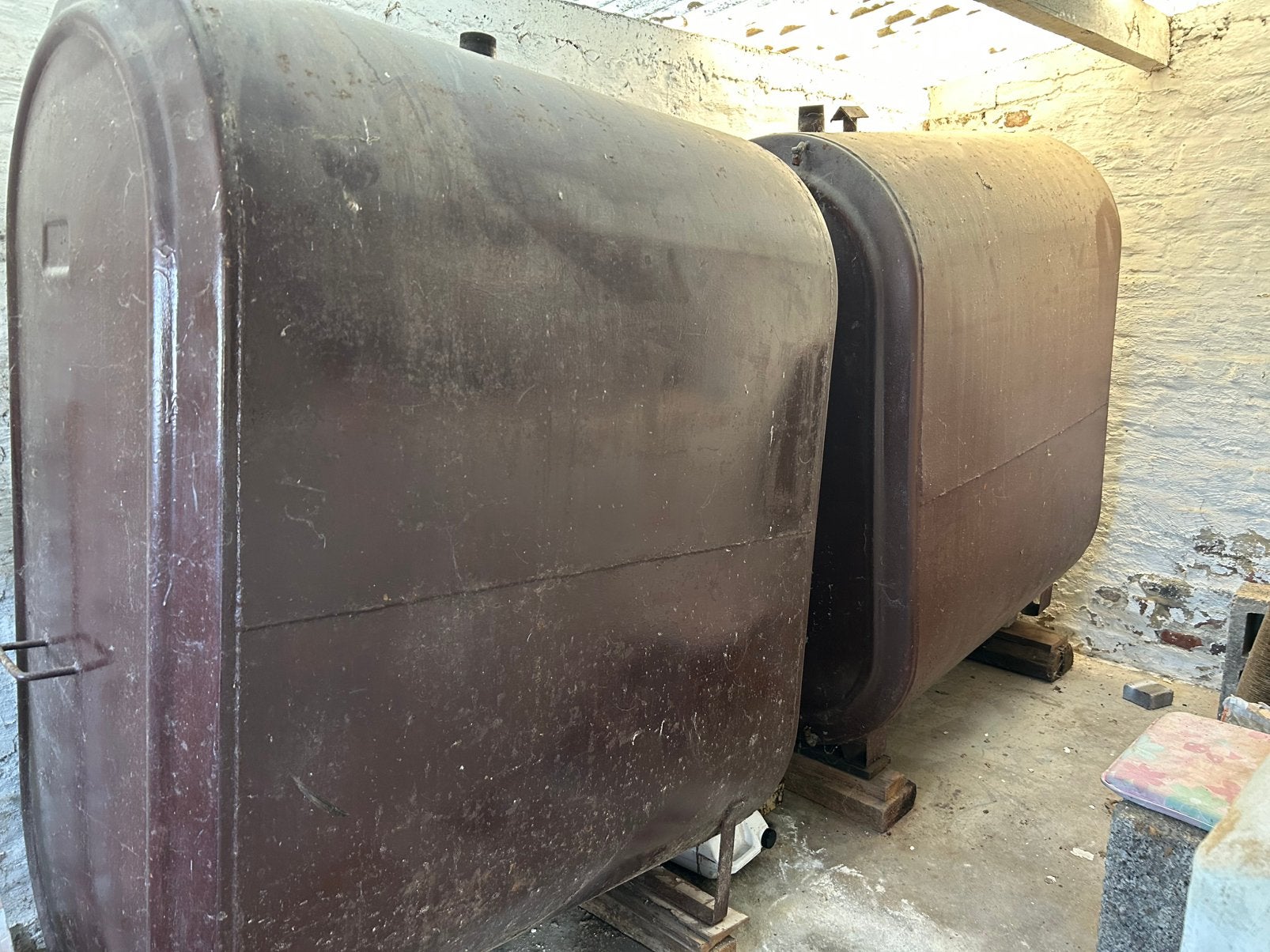 Mazout tank 2 mal klin, Doe-het-zelf en Bouw, Ophalen, Zo goed als nieuw, IJzer