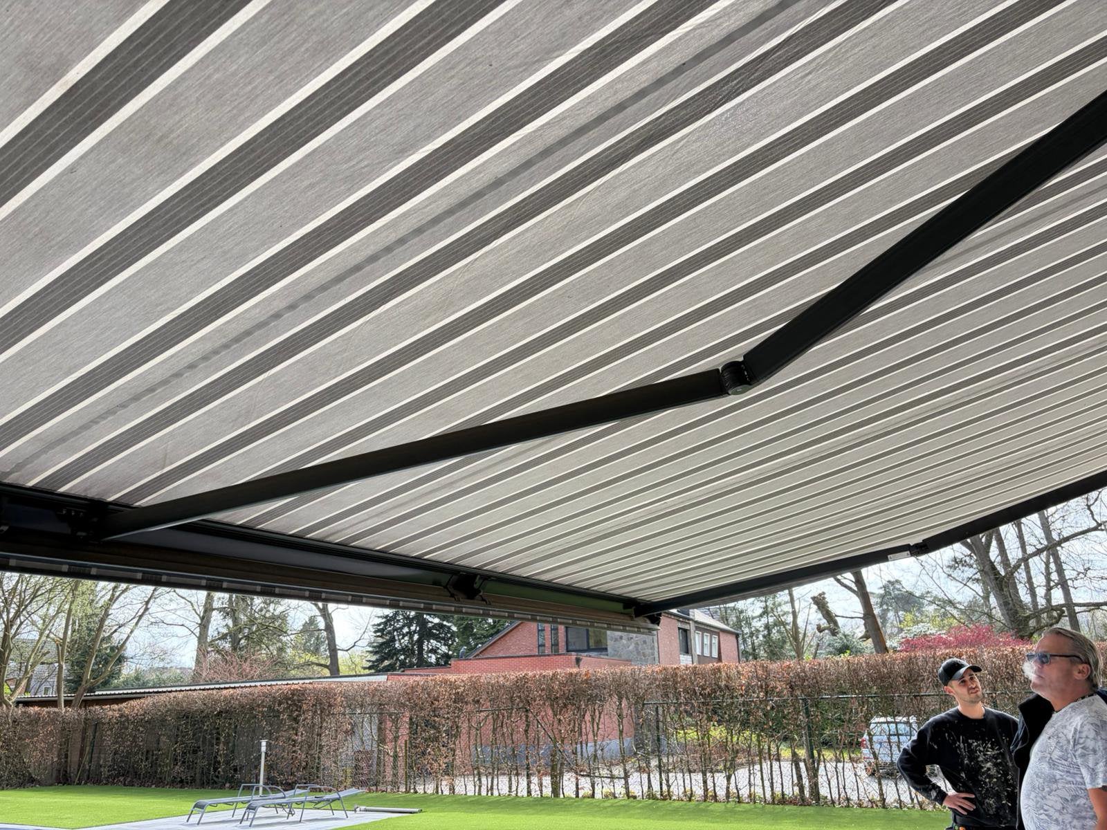 Elektronische zonnewering, Tuin en Terras, Zonneschermen, Ophalen, Gebruikt, 450 cm of meer, Elektrisch