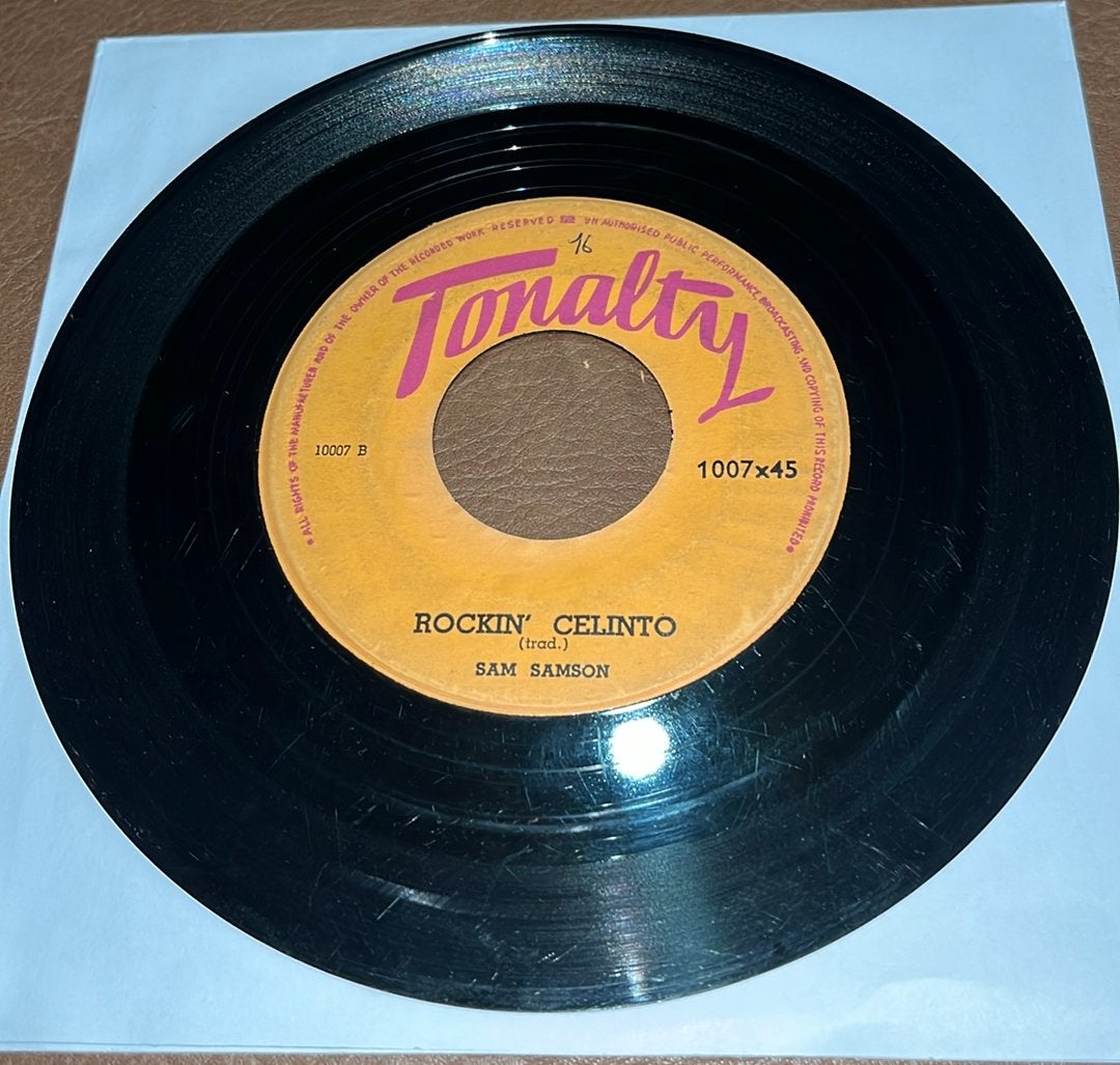 Sam Samson ‎– Crazy Rancho Rock - 7” vinyl single - BE 1961, Enlèvement ou Envoi, Utilisé