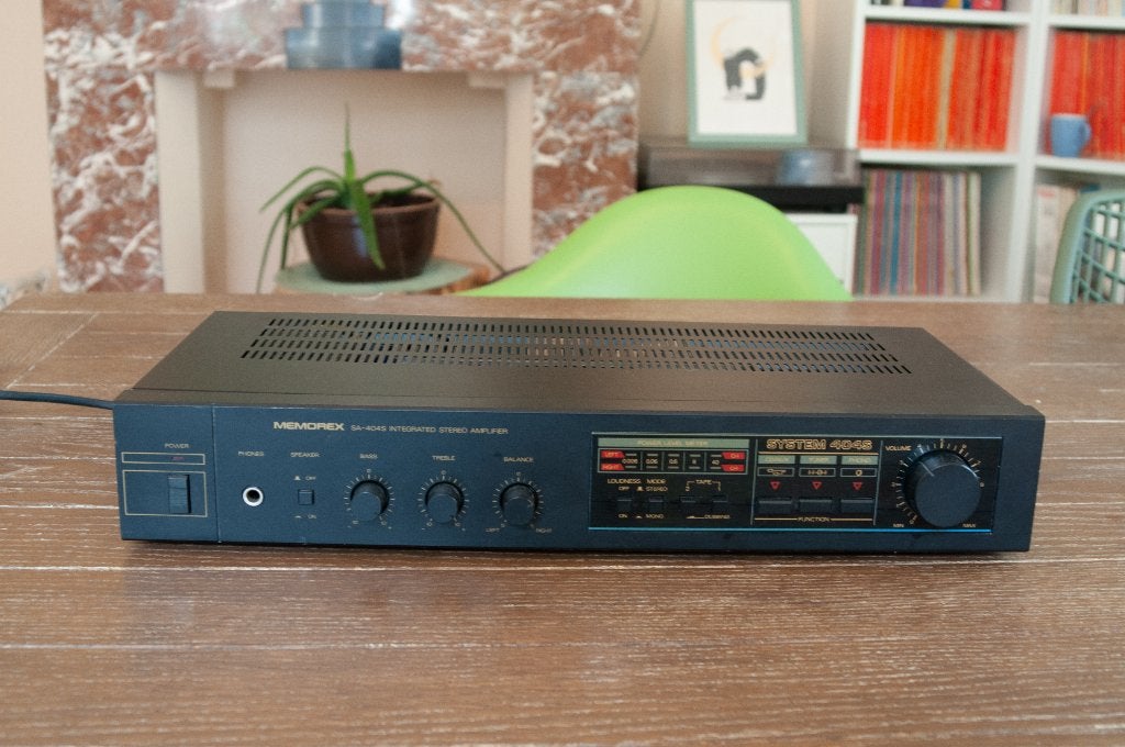 Vintage Memorex SA-404S Stereo Versterker – Nette staat!, Autres marques, Moins de 60 watts, Enlèvement ou Envoi, Comme neuf