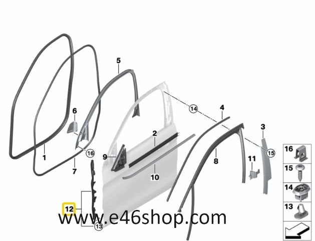 Afdichting deur A style BMW X6 f16 f86 oe 51767324748, Neuf, -, -, Enlèvement ou Envoi