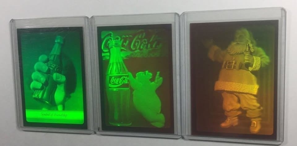 Lot complet 3 Cartes Hologrammes 3D Coca-Cola, Collections, Enlèvement ou Envoi, Neuf, Autres types