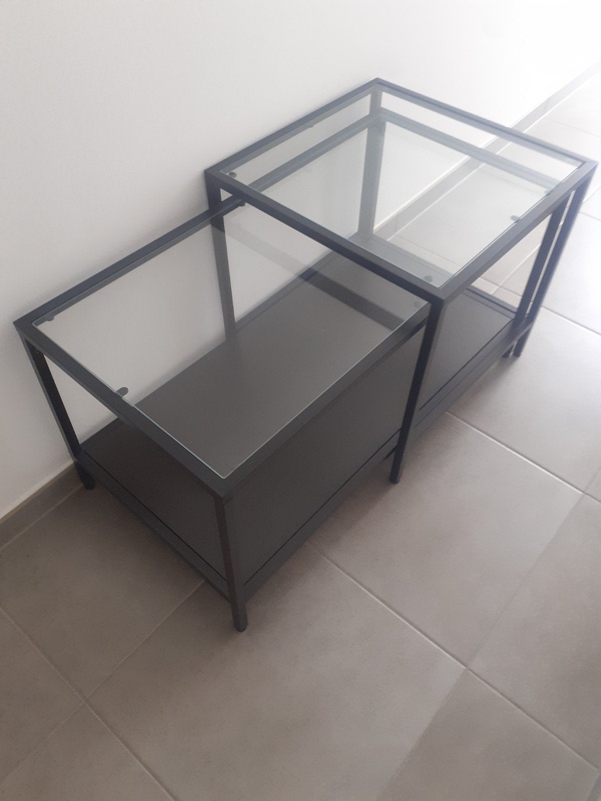 Salontafel, Ophalen, Zo goed als nieuw, Rechthoekig, Glas