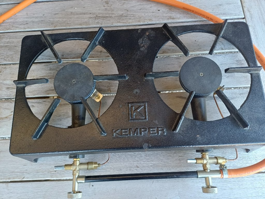 2 gasbekken aardgas of butaan, propaan, Doe-het-zelf en Bouw, Chauffageketels en Boilers, Ophalen, Terugslagbeveiliging (TTB)