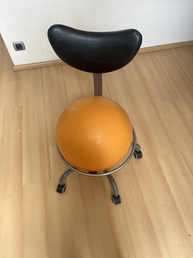 Pallosit Pallone zitbal bureaustoel origineel Fins design, Ophalen, Gebruikt, Oranje, Bureaustoel