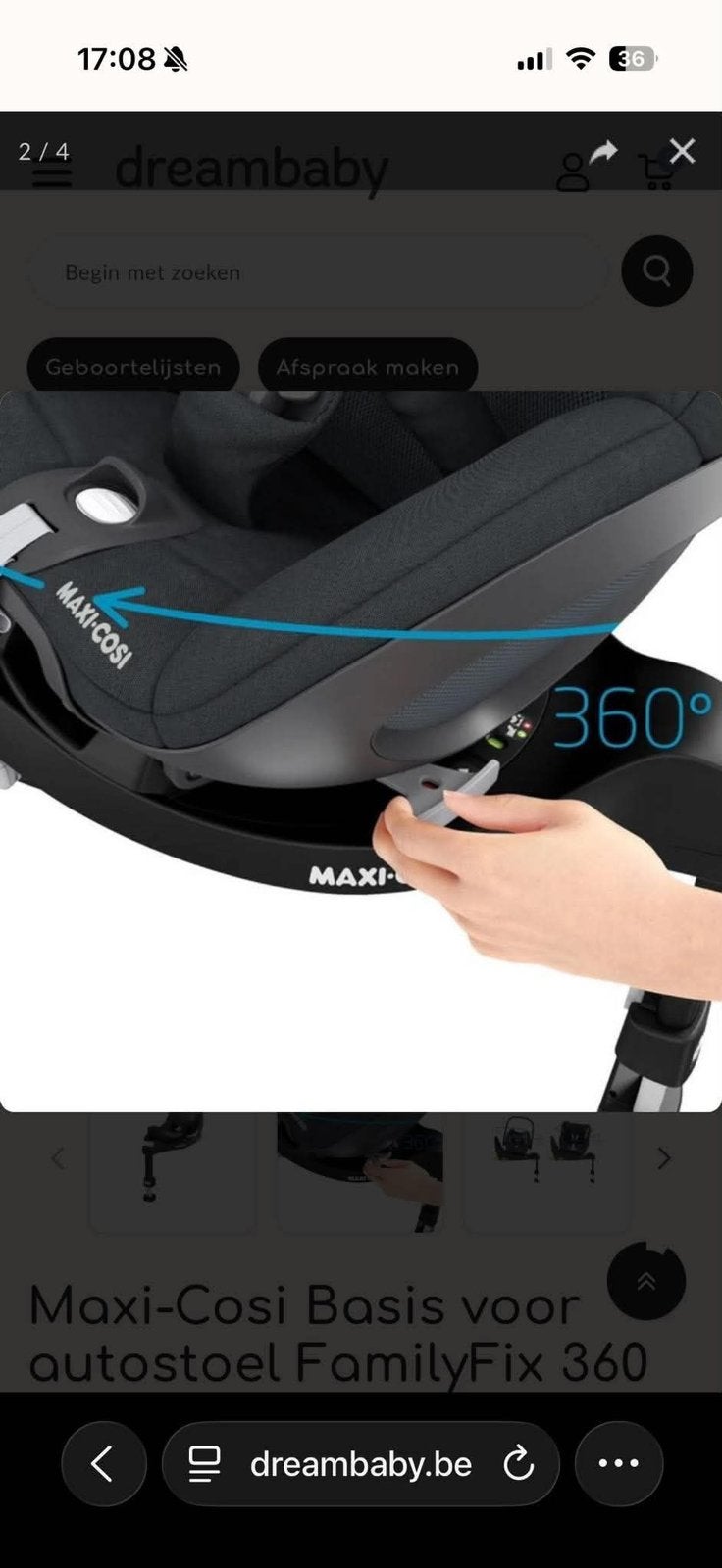 Maxi-Cosi Basis voor autostoel FamilyFix 360, Kinderen en Baby's, Autostoeltjes, Ophalen, Zo goed als nieuw, Maxi-Cosi, Isofix