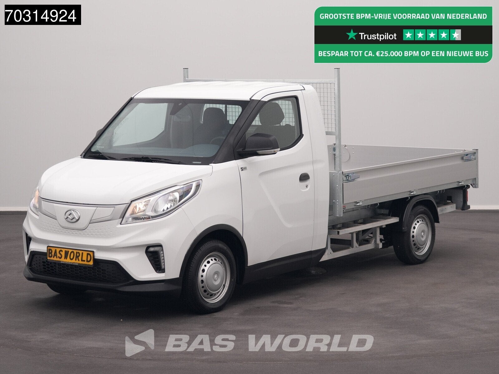 Maxus eDeliver 3 Open Laadbak 50 Kwh 327km WLTP Stad 100% El, 150 kg, Maxus, Wit, Nieuw
