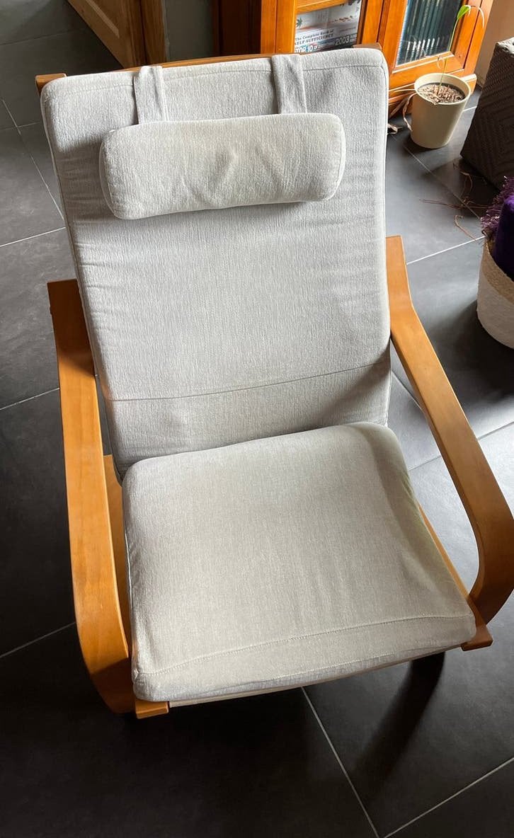 IKEA Poang avec oreiller, Maison & Meubles, Fauteuils, Enlèvement, Utilisé, Tissus