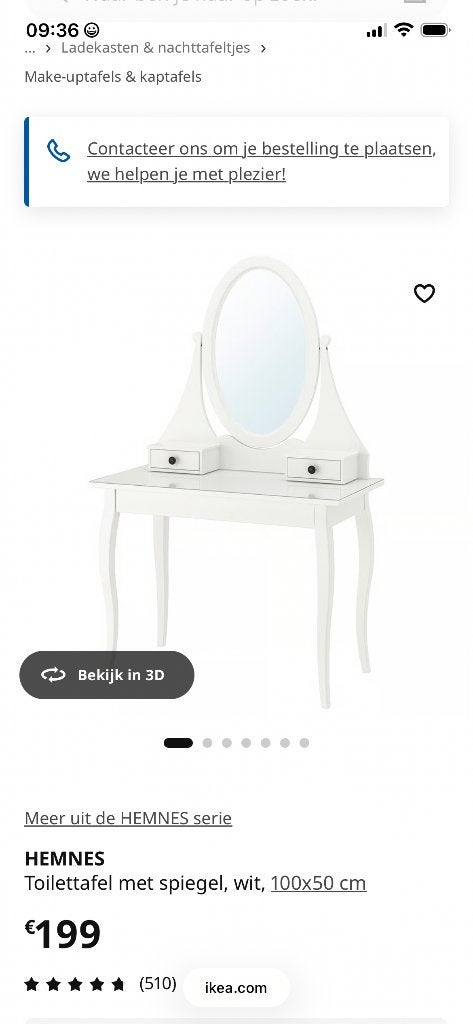 Shmincktafel ikea, Enlèvement, Utilisé