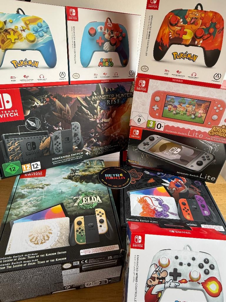Consoles Nintendo Switch + Manettes, Consoles de jeu & Jeux vidéo, Consoles de jeu | Nintendo Switch, Nintendo, Nintendo, Enlèvement ou Envoi