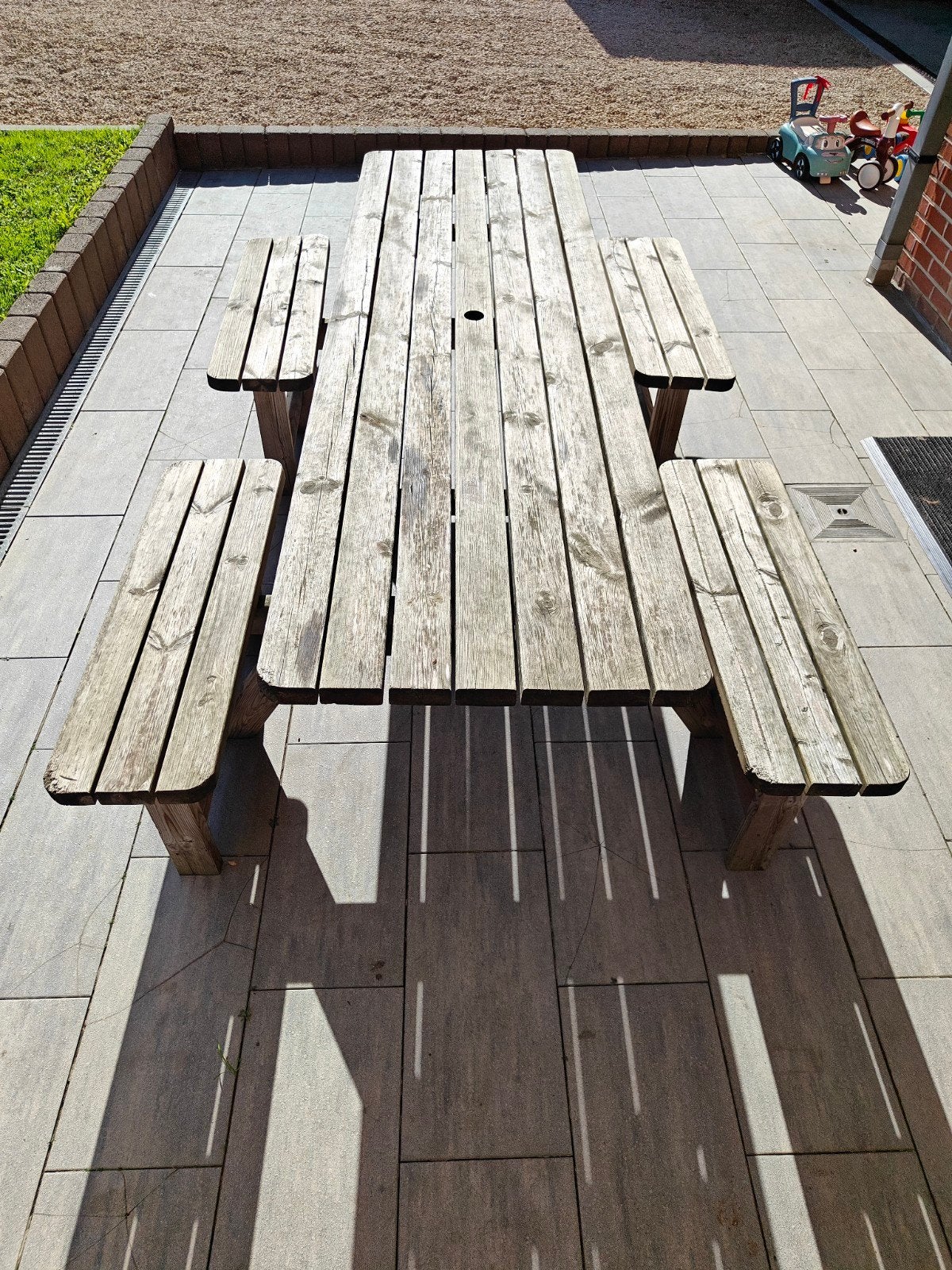 Picknick tafel Familie, Jardin & Terrasse, Enlèvement, Utilisé, Rectangulaire, Bois