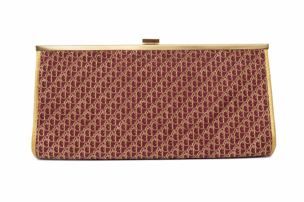Pochette Dior vintage cuir – Made in France., Enlèvement ou Envoi, Utilisé, Autres couleurs, Sac de soirée