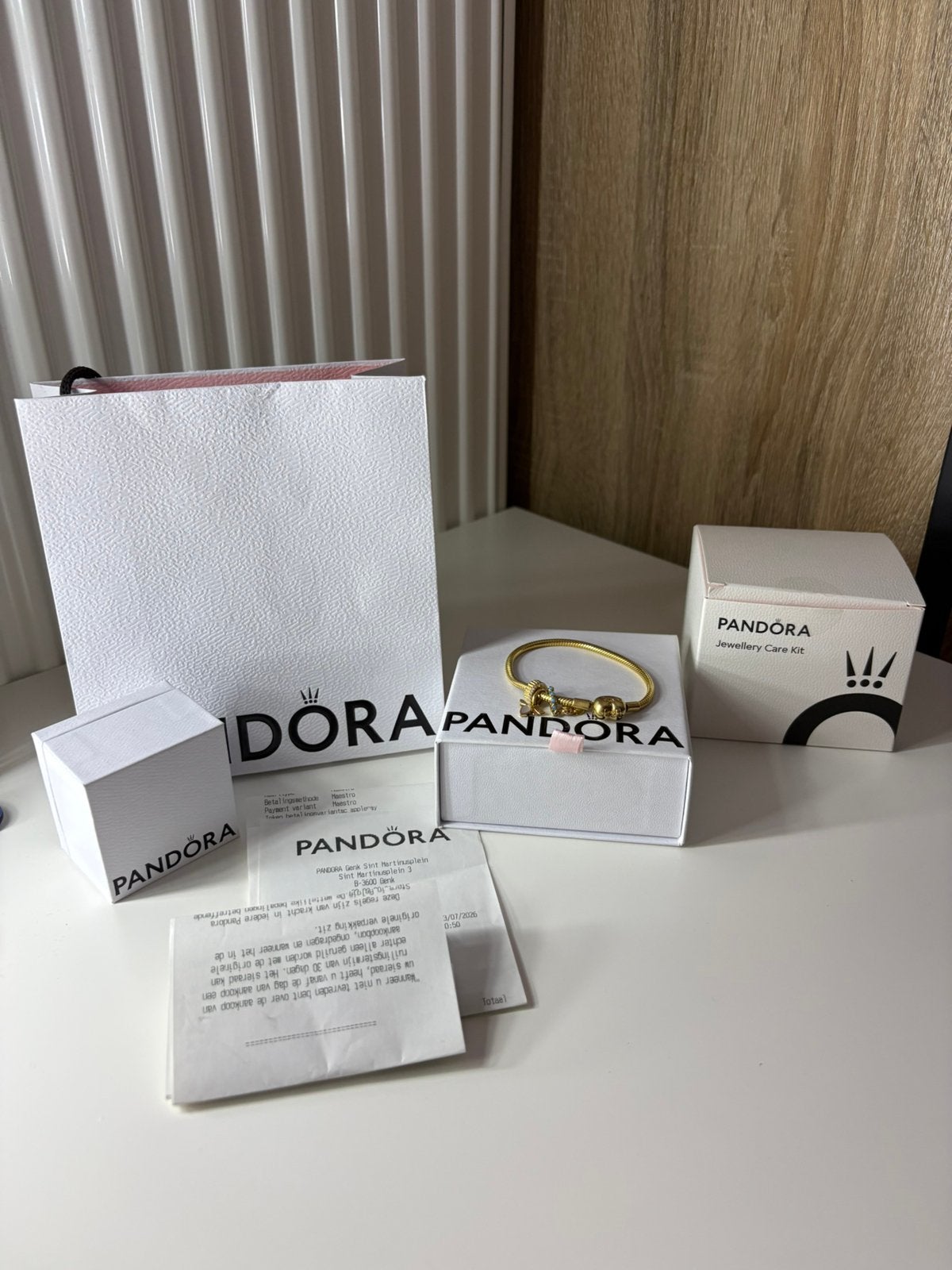 Pandora armband goud met bedels, Bijoux, Sacs & Beauté, Bracelets à breloques, Neuf, Pandora, Or, 2 ou 3 bracelets à breloques