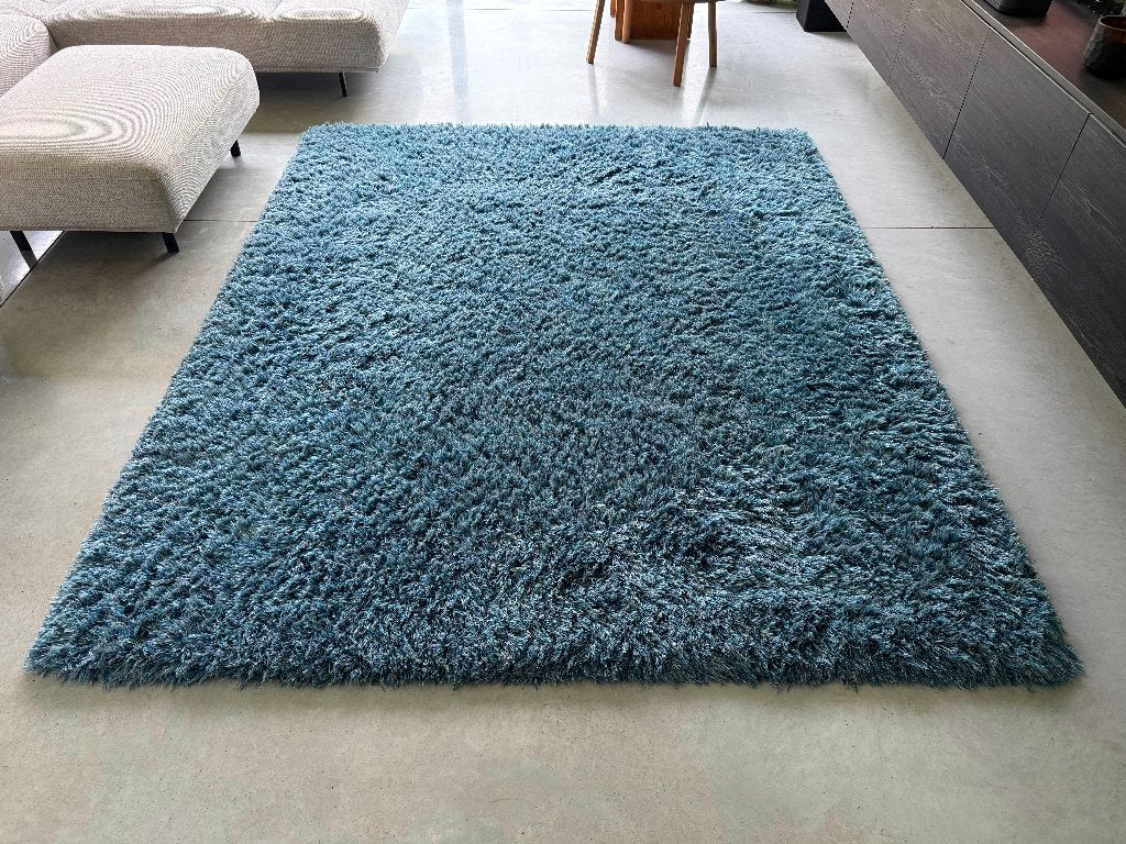 blauw tapijt 200 x 240 cm, Maison & Meubles, Ameublement | Tapis & Moquettes, 200 cm ou plus, 150 à 200 cm, Comme neuf, Enlèvement