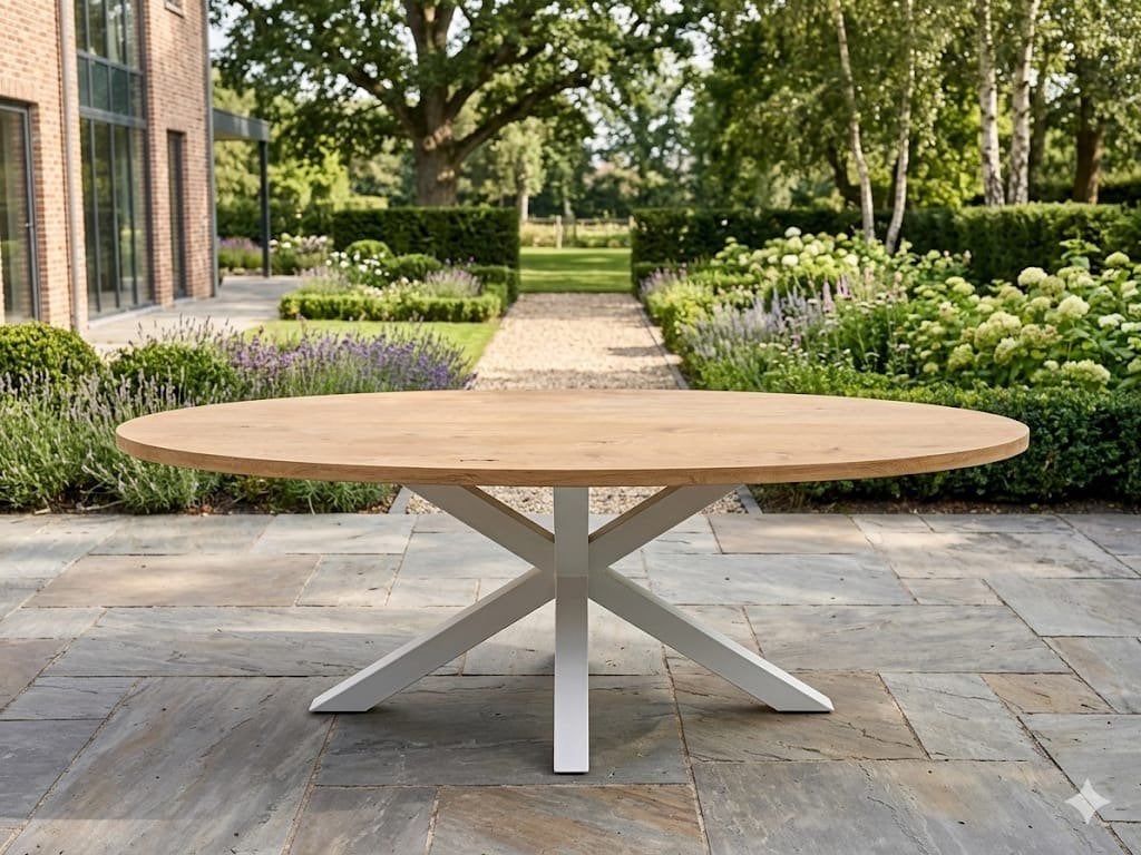 Ovale eettafel, Huis en Inrichting, Tafels | Eettafels, Ophalen, Gebruikt