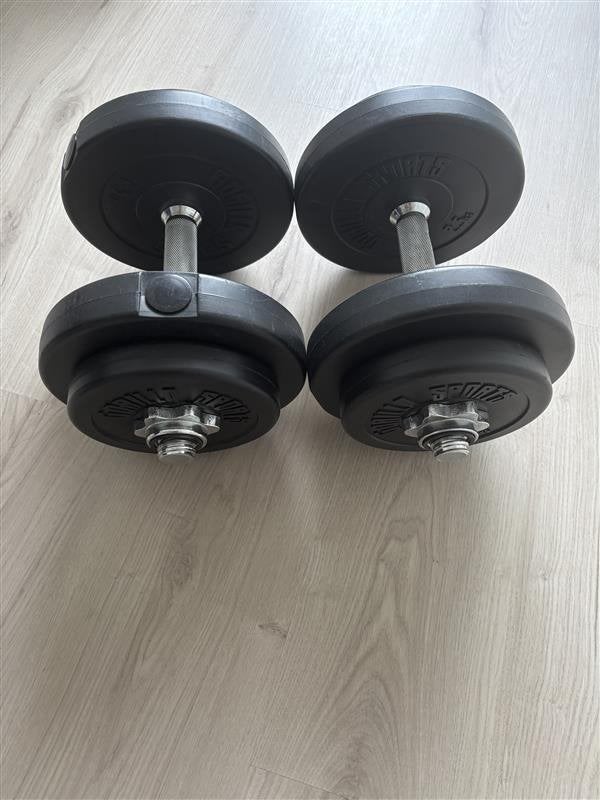 Gorilla Sports verstelbare dumbbellset 20 kg (2x10 kg), Sport en Fitness, Ophalen, Zo goed als nieuw, Benen, Dumbbell