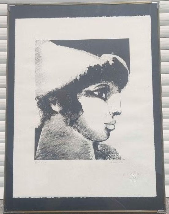 Lithographie signe Roger somville, Antiquités & Art, Enlèvement ou Envoi, Abstrait, Lithographie