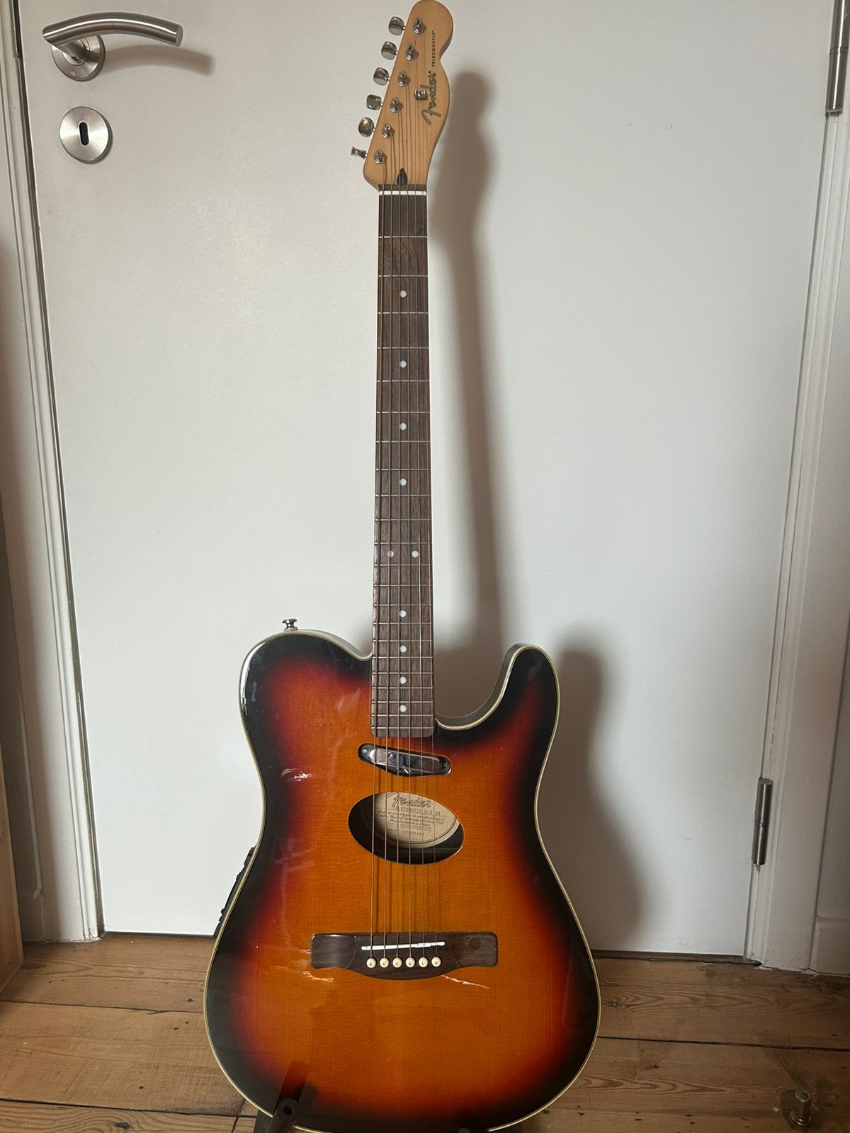 Fender Telecoustic Deluxe, Muziek en Instrumenten, Snaarinstrumenten | Gitaren | Elektrisch, Gebruikt, Hollow body, Fender, Ophalen