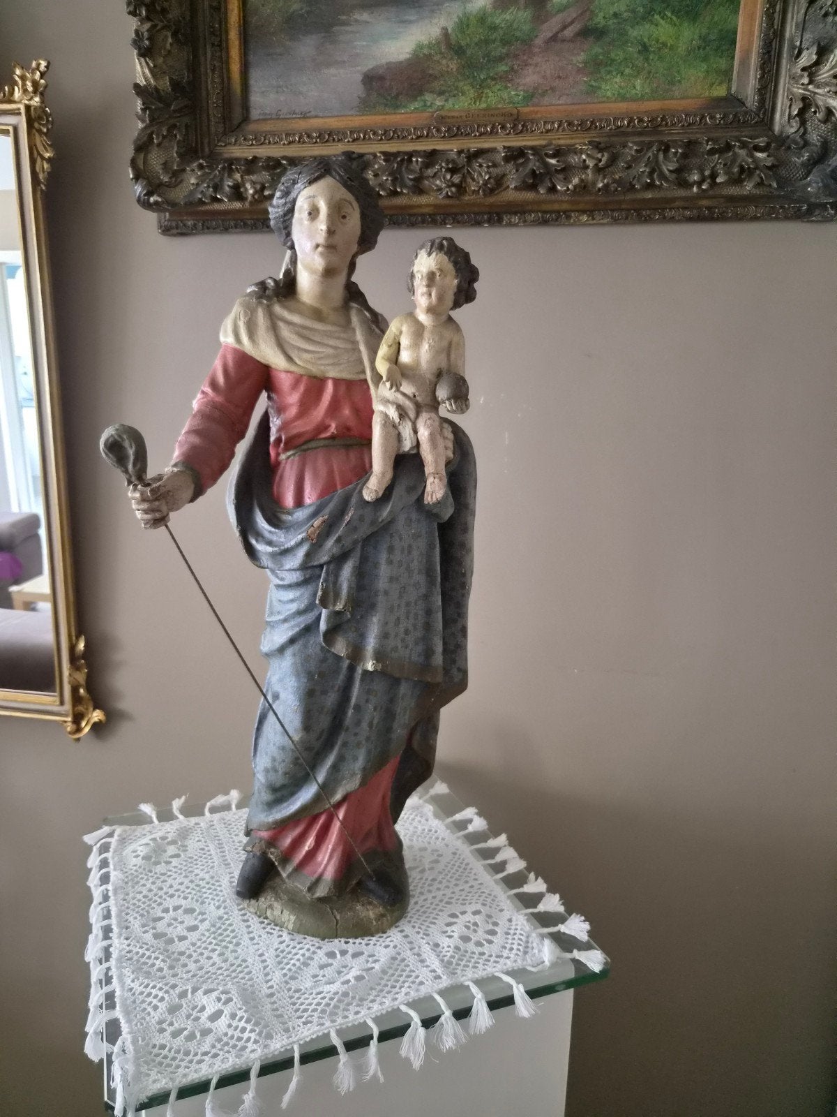 Madonna met kind 1700 eeuw, Antiek en Kunst, Antiek | Religieuze voorwerpen, Ophalen
