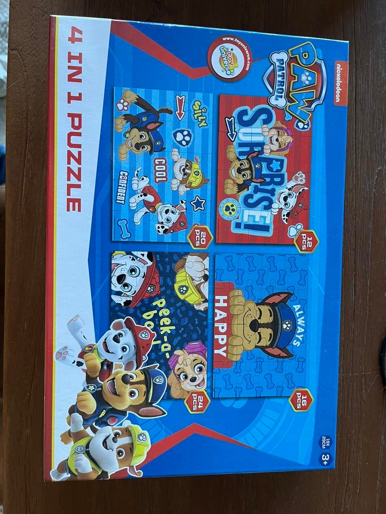 Puzzel paw patrol 4 in 1, Enlèvement, Comme neuf