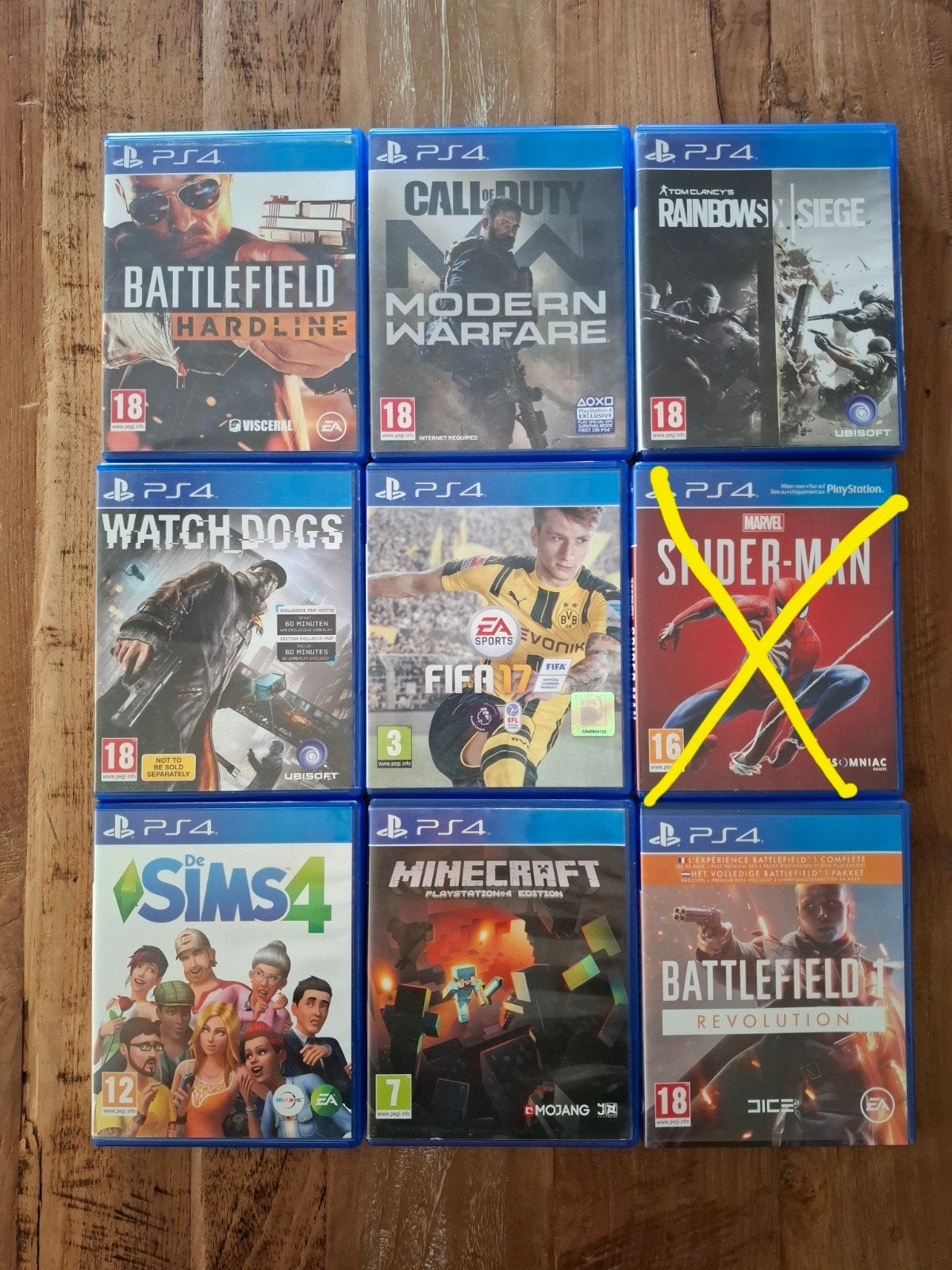 Lot van 9 PS4 Games - o.a. Minecraft, Call of Duty, Ophalen of Verzenden