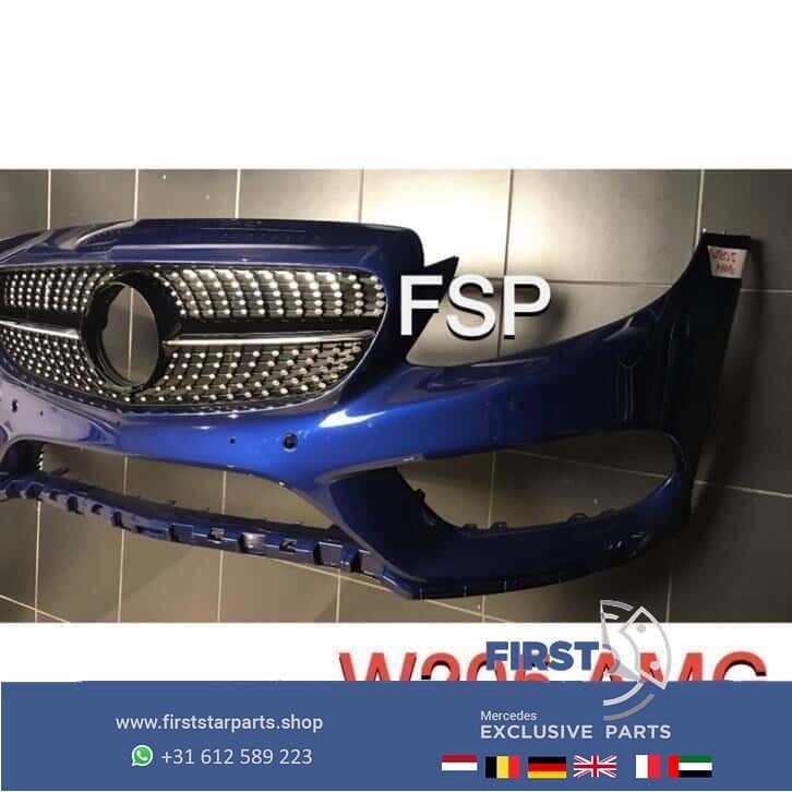 W205 AMG Voorbumper + Diamond gril Mercedes C Klasse 2018 43, Utilisé, -, Avant, -