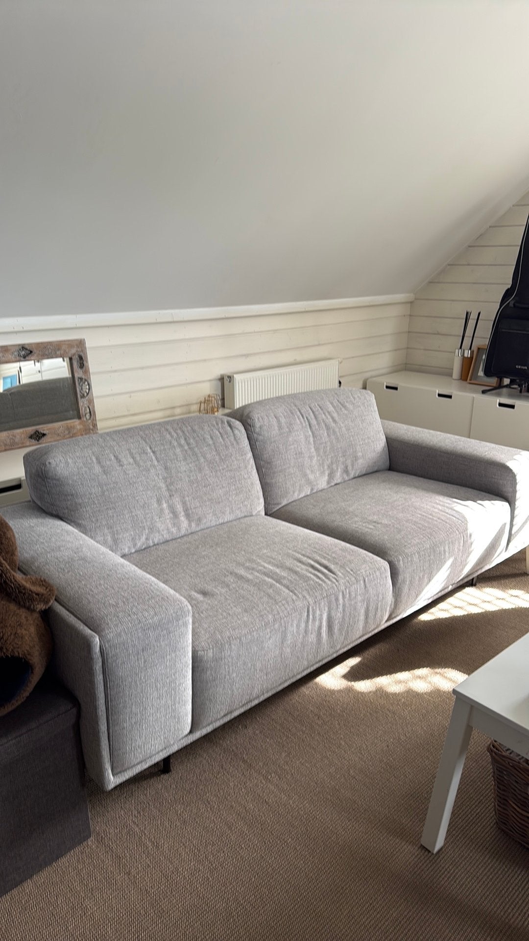 Brede 2-3zit sofa - lichtgrijs - L215cm x H80cm, Huis en Inrichting, Ophalen, Nieuw, Stof