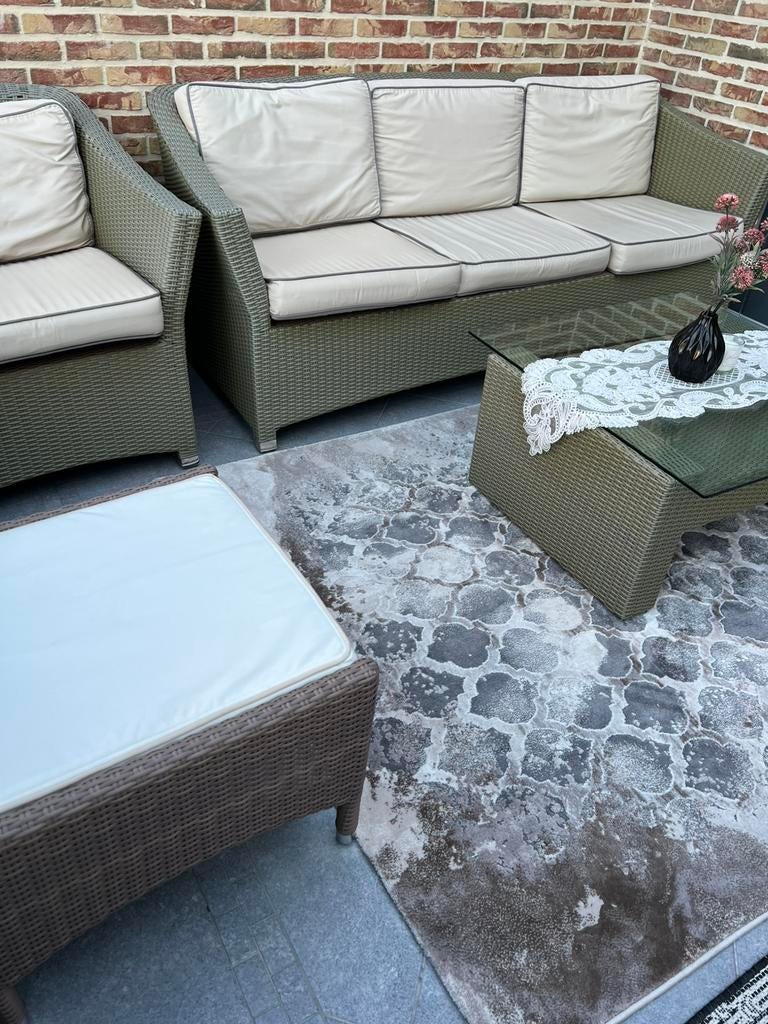 Royal Arrow loungeset, Tuin en Terras, Tuinsets en Loungesets, Ophalen, 5 zitplaatsen, Rotan, Zo goed als nieuw