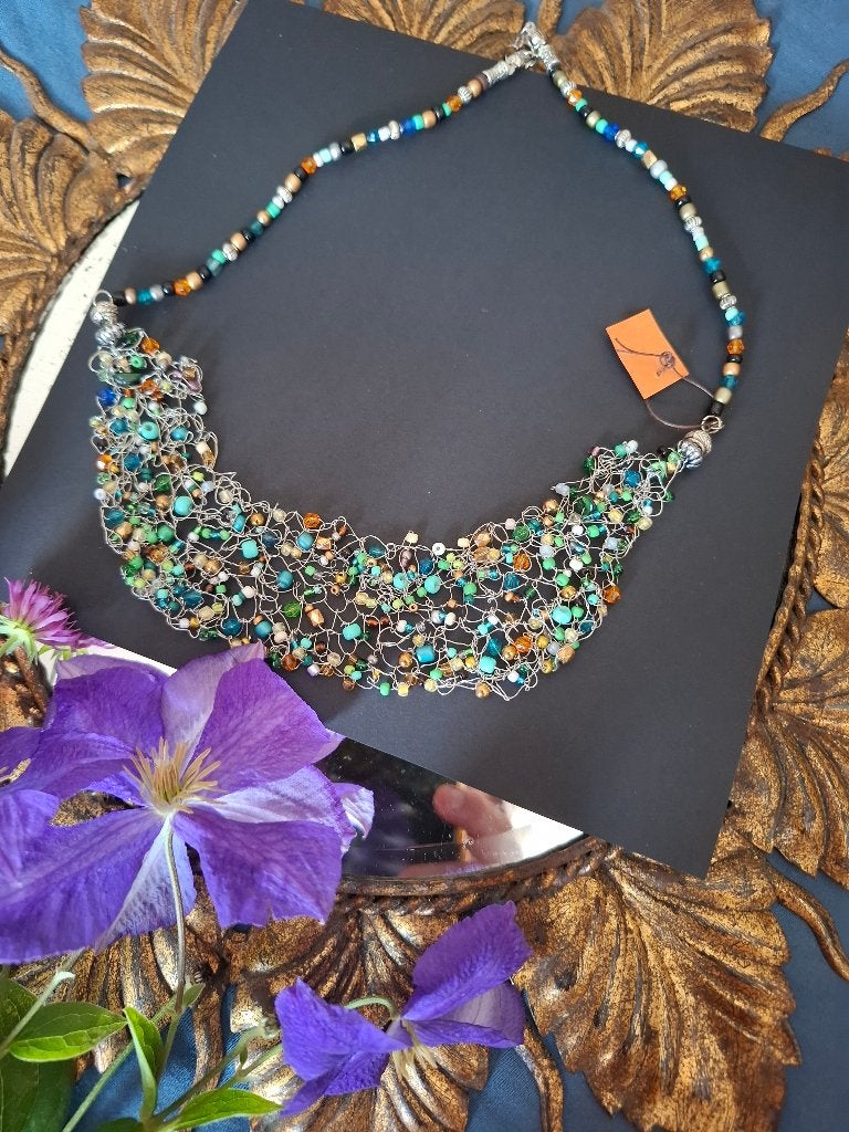 collier fait main, Enlèvement, Neuf, Vert, Synthétique