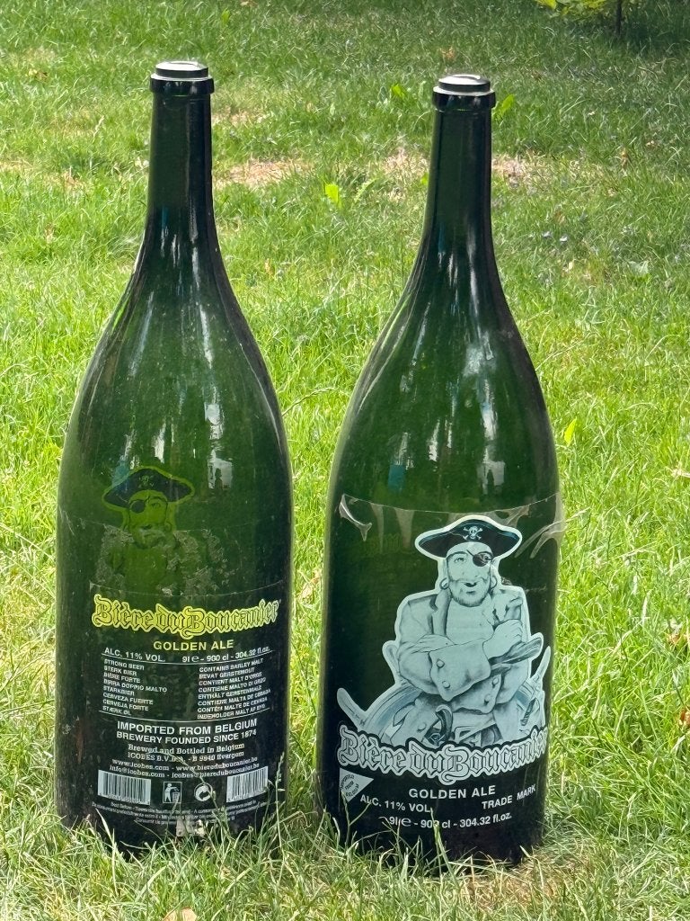 Flessen 9L type Salmanazar, Ophalen