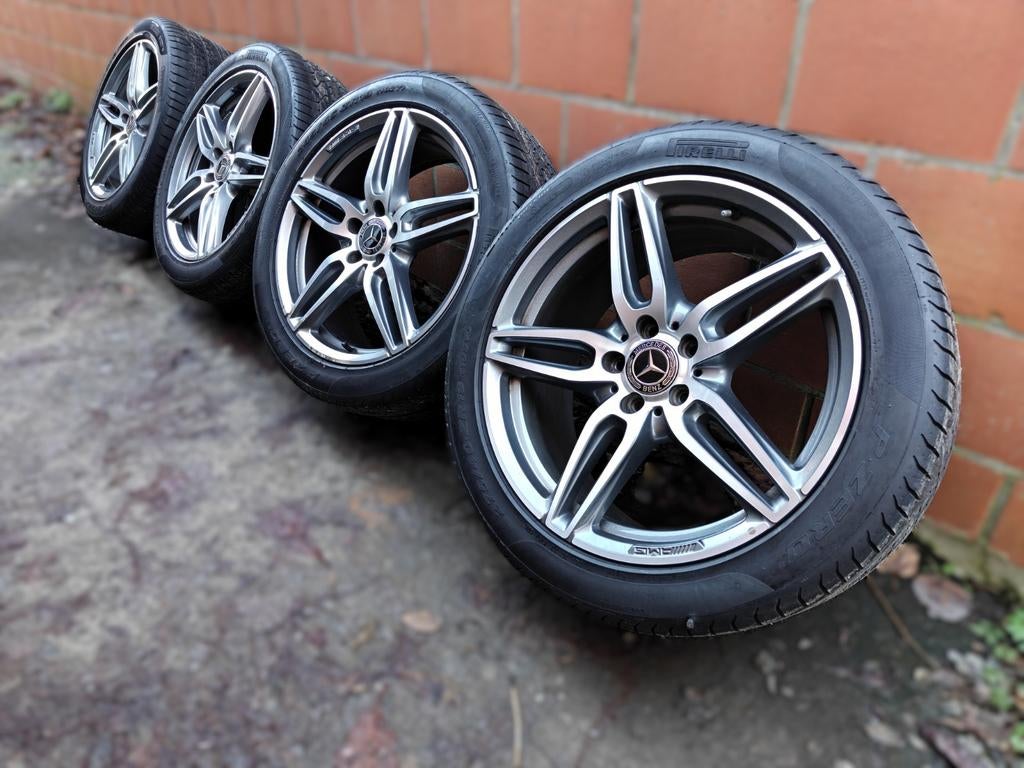 19 inch originele Mercedes E klasse W213 velgen + breedset, Auto-onderdelen, 19 inch, Gebruikt, 275 mm, Banden en Velgen