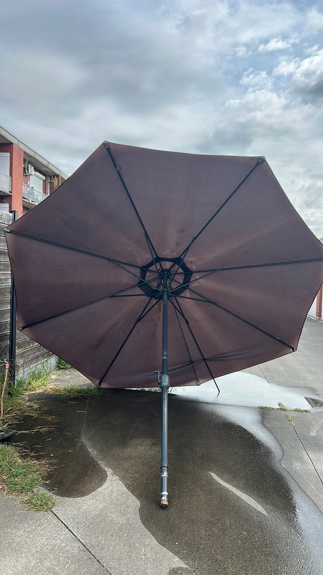 Gebruikte parasol, Tuin en Terras, Parasols, Ophalen, Gebruikt, 2 tot 3 meter, Waterdicht