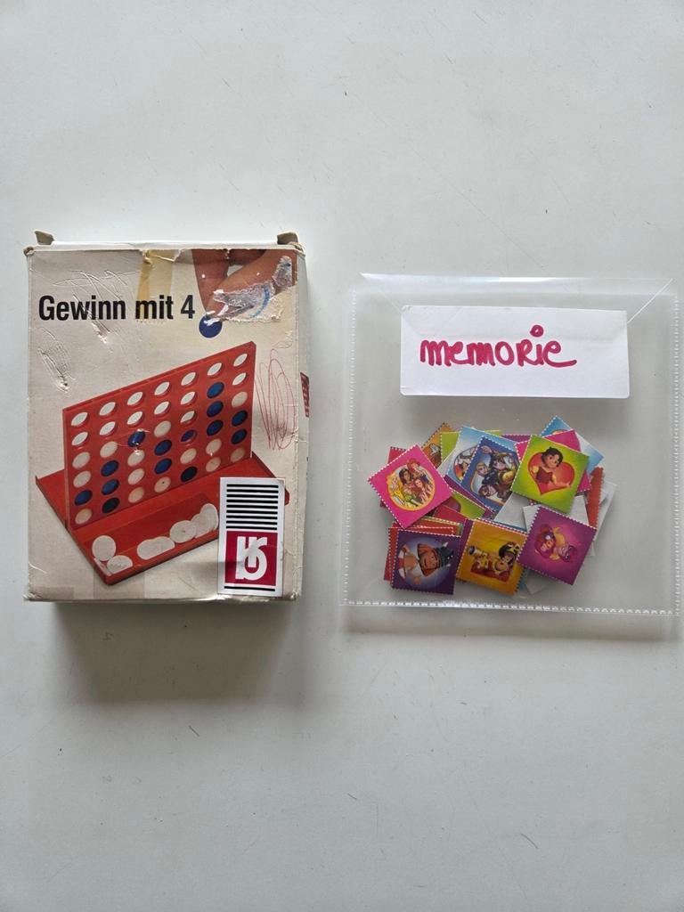 4 op één rij + memorie spel, Ophalen of Verzenden, Gebruikt