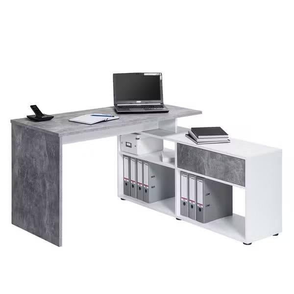 Hoekbureau, Ophalen, Met lades, Spaanplaat of MDF, Hoekbureau