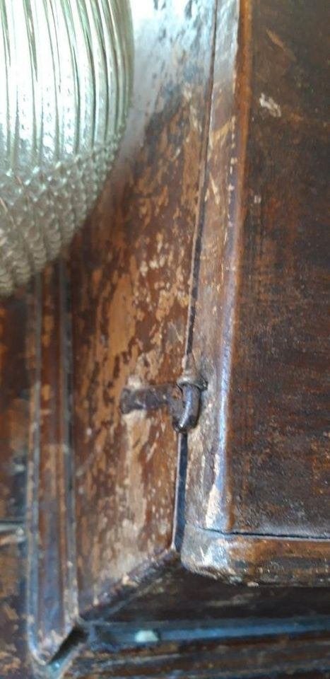 Antieke staande secretaire kast 1860, Antiek en Kunst, Ophalen