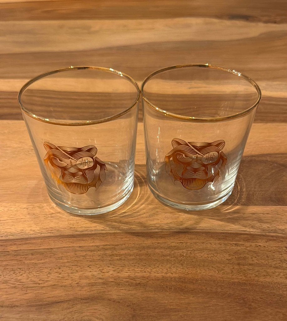 Set van 2 Blind Tiger Ginglazen, Ophalen, Zo goed als nieuw