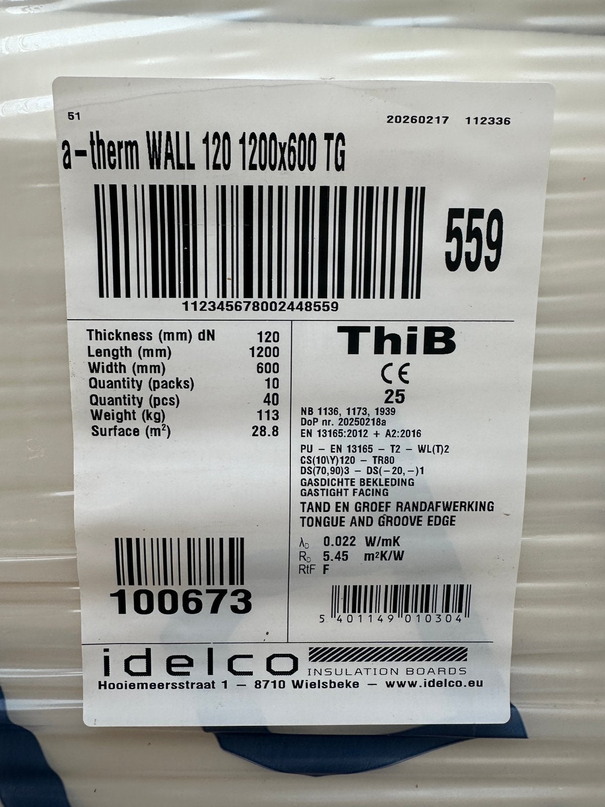 PIR isolatie 12cm, Doe-het-zelf en Bouw, Isolatie en Afdichting, Ophalen, 12 cm of meer, Nieuw, Hardschuim (Pir)