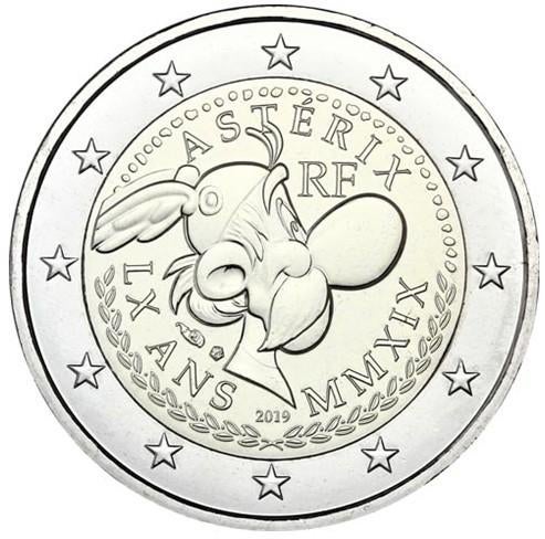 2 euro Frankrijk 2019 Asterix BU uit CC in munthouder, Ophalen of Verzenden, Frankrijk, 2 euro