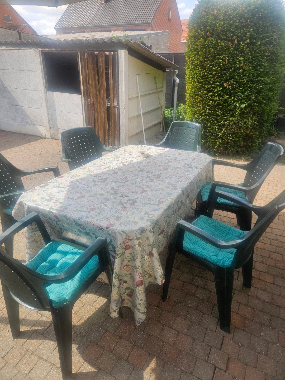 tuinset tafel en zes stoelen, Tuin en Terras, Ophalen, Tuinset