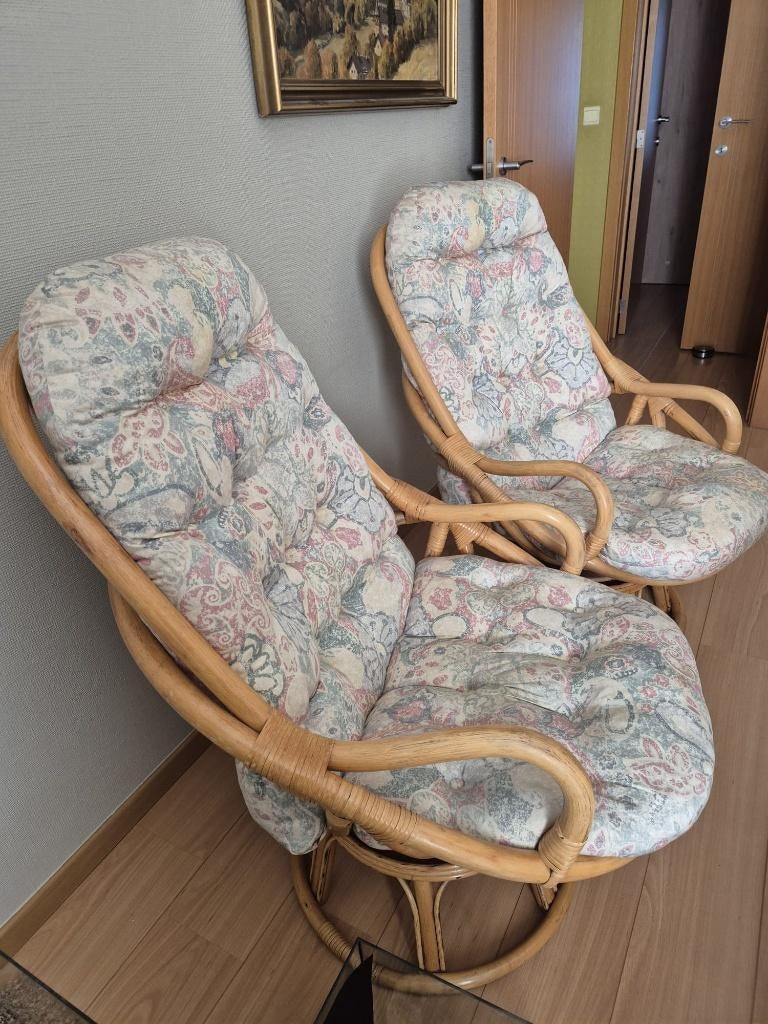 Rieten zetels, Huis en Inrichting, Ophalen, Zo goed als nieuw, Eenpersoons, Riet of Rotan