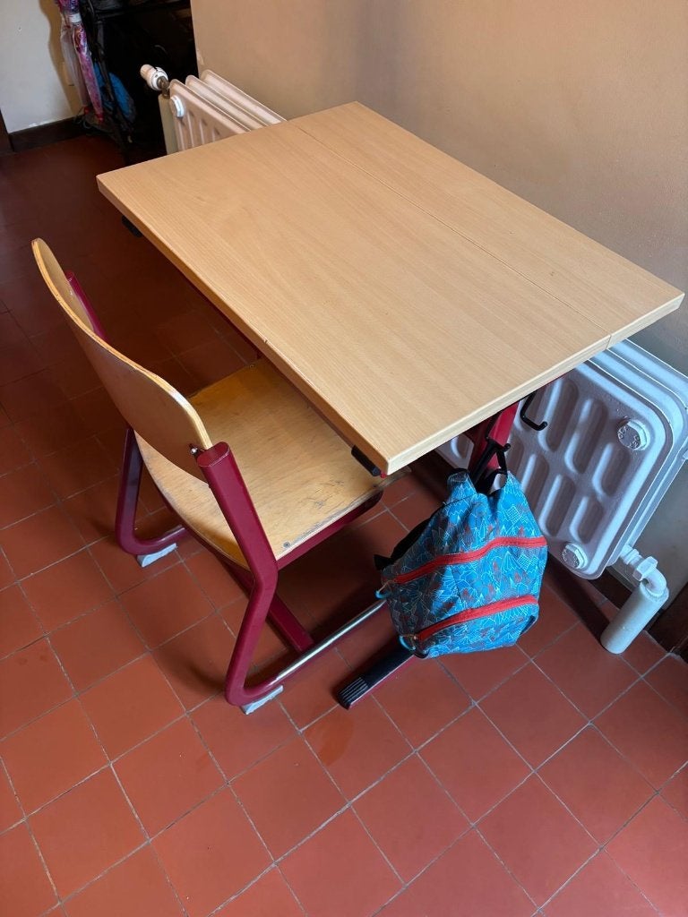 Banc d'école avec chaise, Maison & Meubles, Enlèvement, Utilisé