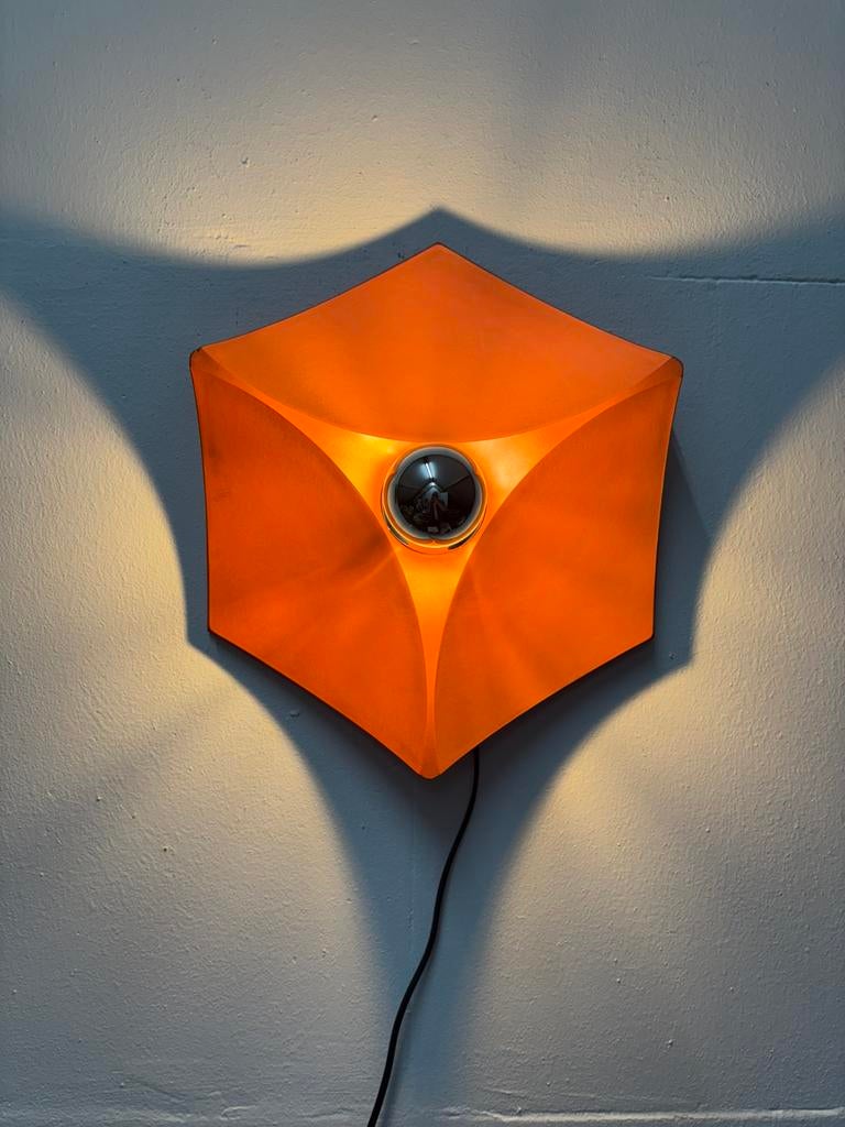 Vintage space age wandlamp, plafondlamp Hoffmeister Leuchten, Ophalen of Verzenden, Gebruikt, Gloeilamp