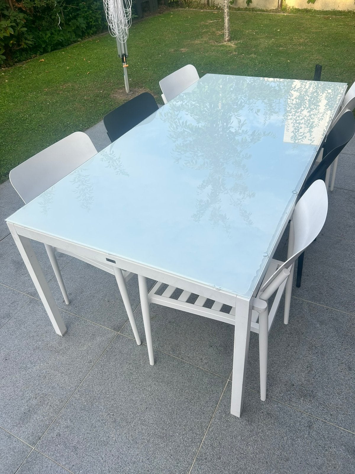 Tuintafel 100x200 cm, Tuin en Terras, Ophalen, Gebruikt, Rechthoekig, Aluminium