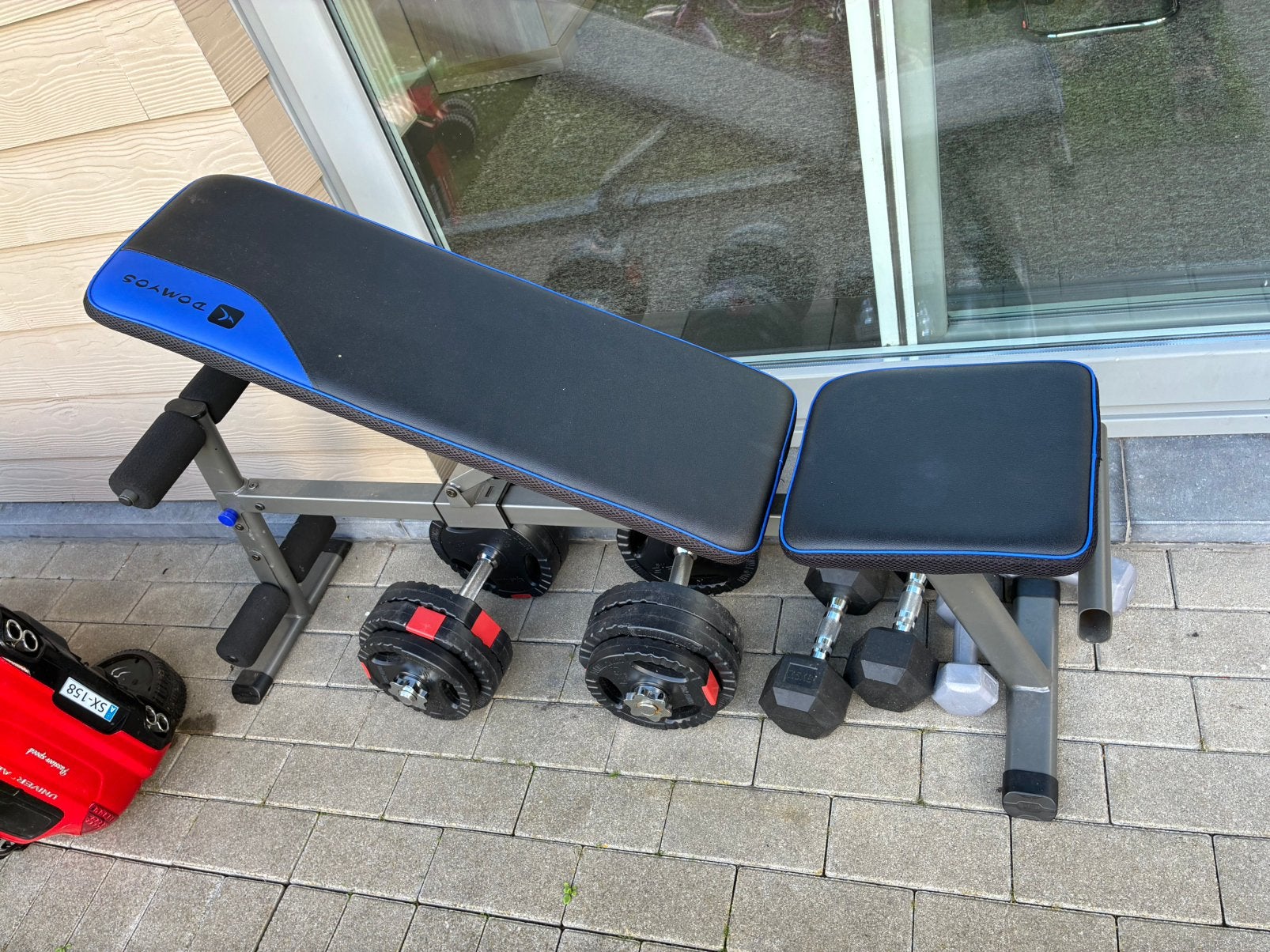 Fitness toestel 52kg gewicht, Sport en Fitness, Ophalen, Zo goed als nieuw