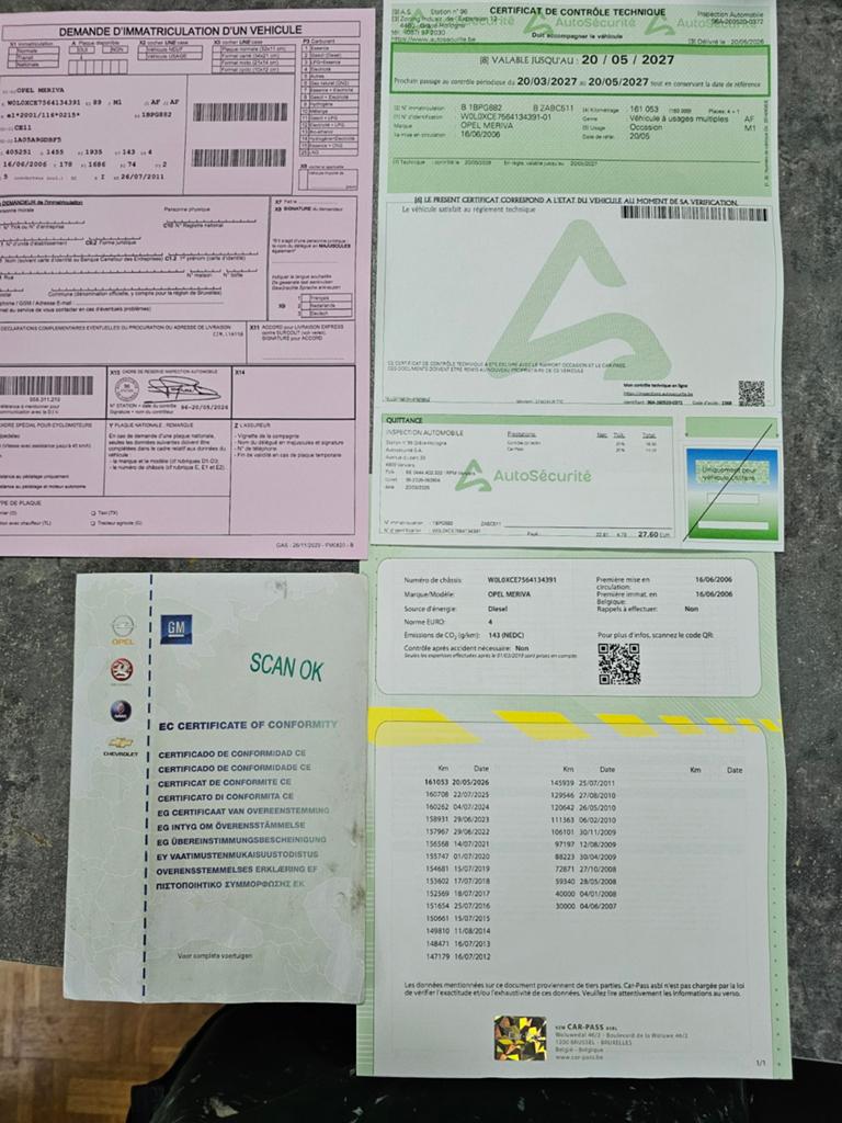Opel meriva 1.7 gekeurd voor, Diesel, Particulier, Meriva, Te koop