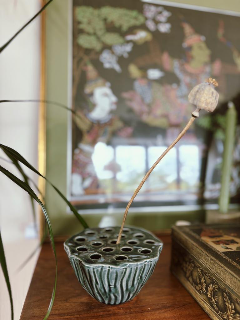 Vase pique fleurs céramique forme de lotus/coquillage neuf, Huis en Inrichting, Woonaccessoires | Overige, Ophalen of Verzenden