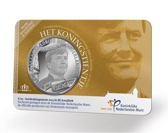 Nederland : 10 euro 2013 - Koningstientje - in Coincard, Ophalen of Verzenden, Koningin Beatrix, Euro's, Losse munt