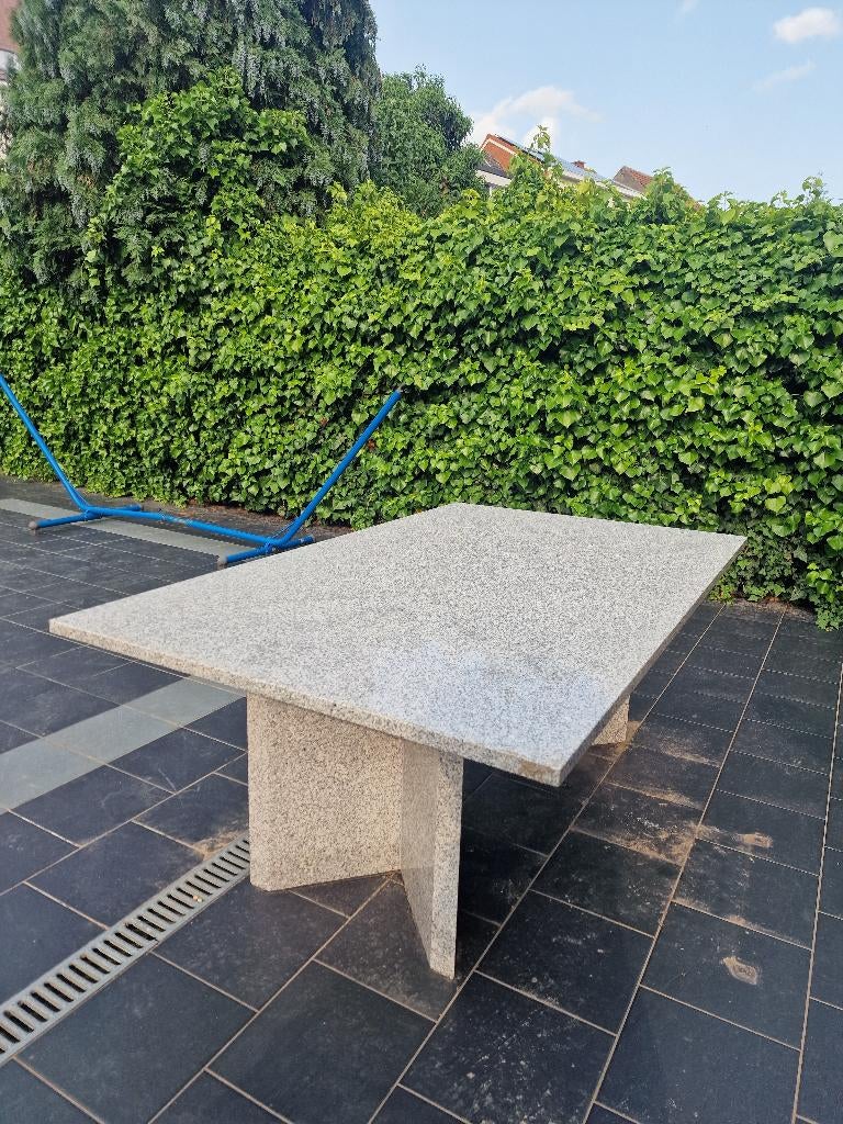 marmeren eettafel (terras), Ophalen, Zo goed als nieuw, Overige materialen, Eettafel
